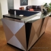 Contemporary 78 x 96 Reception Desk w Glass Transaction Counter